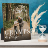 Plaque Photo Cadeau pour Gramps & Grandchild Photo Keepsaké (Côté)