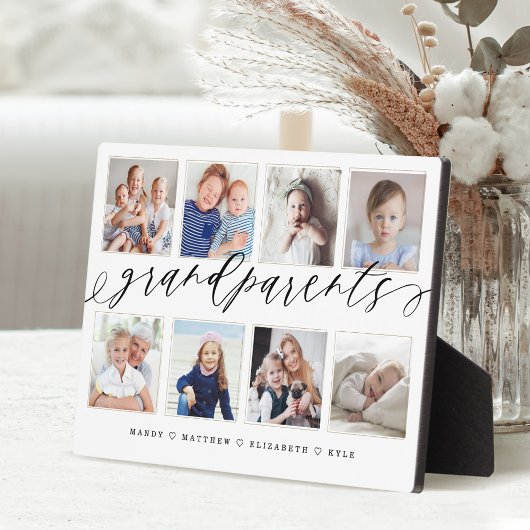 Plaque Photo Cadeau pour grands-parents petits-enfants Collage 