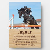 Plaque Photo Cadeau pour la perte d'un Cheval Photo Mémorial de (Devant)