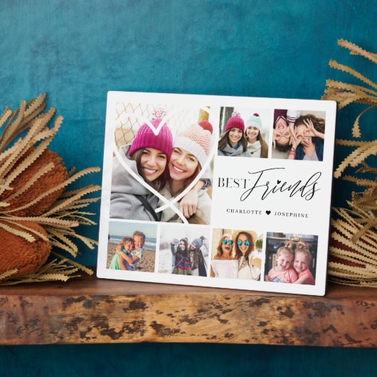 Plaque Photo Cadeau pour les meilleurs amis 7 Photo Collage Coe (Côté)