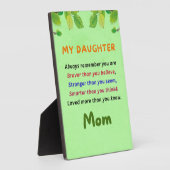 Plaque Photo cadeau pour ma fille, cadeau d'anniversaire (Côté)