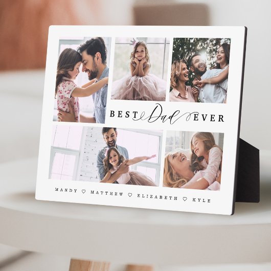 Plaque Photo Cadeau Pour Meilleur Père Jamais Famille Moderne C