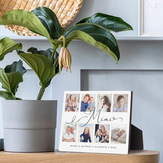 Plaque Photo Cadeau pour Mimi | Collage photo pour petits enfan