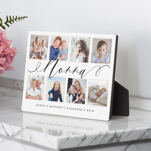 Plaque Photo Cadeau pour Nonna | Collage photo pour petits enfa