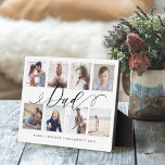 Plaque Photo Cadeau pour papa | Collage de garde de photos de f<br><div class="desc">Envoyez un beau cadeau personnalisé à votre père qu'il chérira pour toujours. Plaque de collage de photos de famille personnalisée pour afficher vos propres photos de famille et souvenirs spéciaux. Notre design comprend un design simple 8 photo collage grille avec "Papa" conçu dans un style de script noir manuscrit. Chaque...</div>