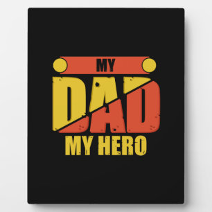 Plaque Photo Cadeau pour papa   Mon père, mon héros