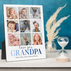 Plaque Photo Cadeau pour Papy Photo Je t'aime