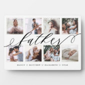 Plaque Photo Cadeau pour père | Collage photo de Fête des pères (Devant)