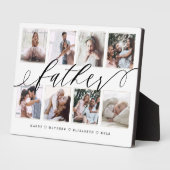 Plaque Photo Cadeau pour père | Collage photo de Fête des pères (Côté)