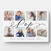Plaque Photo Cadeau pour Pop Grandchildren Photo Collage (Devant)