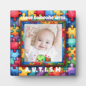 Plaque Photo Cadeau sensibilisation sur l'autisme (Devant)