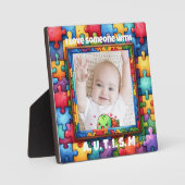 Plaque Photo Cadeau sensibilisation sur l'autisme (Recto)