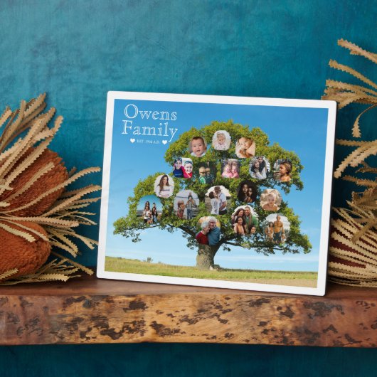 Plaque Photo Cadeau Unique et Inoubliable | Arbre Généalogique (Côté)