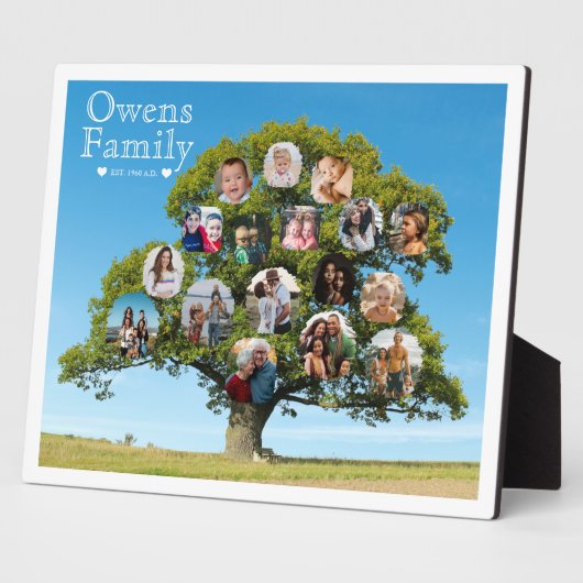 Plaque Photo Cadeau Unique et Précieux | Arbre Généalogique Per (Côté)
