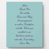 Plaque Photo Cadeau unique pour maman (Devant)