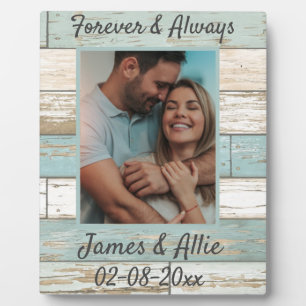 Plaque Photo Cadeau Valentines pour toujours et pour toujours