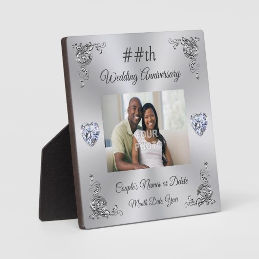 Plaque Photo Cadeaux Anniversaires Personnalisés Et Peu Coûteux (Recto)