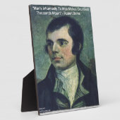 Plaque Photo Cadeaux avec citation de Robert Burns "Inhumanité (Côté)