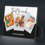 Plaque Photo Cadeaux BFF personnalisés 3 Collage photo Script m<br><div class="desc">Cadeaux BFF personnalisés 3 Collage photo Script moderne</div>