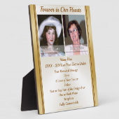 Plaque Photo Cadeaux commémoratifs personnalisés pour la perte  (Côté)