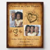 Plaque Photo Cadeaux commémoratifs personnalisés pour la perte (Devant)