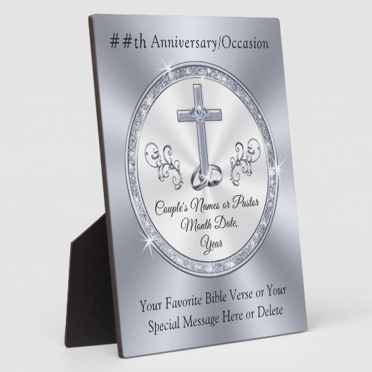 Plaque Photo Cadeaux d'anniversaire chrétiens personnalisés, to (Côté)