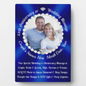 Plaque Photo Cadeaux d'anniversaire de Mariage personnalisé ou  (Devant)