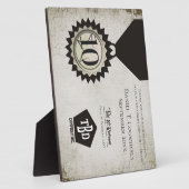 Plaque Photo Cadeaux d'anniversaire des employés de pierre d'âg (Côté)