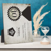 Plaque Photo Cadeaux d'anniversaire des employés de pierre d'âg (Côté)