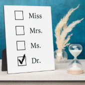 Plaque Photo Cadeaux de doctorat pour femmes (Côté)