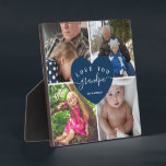 Plaque Photo Cadeaux grand-père personnalisés Collage de photos<br><div class="desc">Cadeaux grand-père personnalisés Collage de photos de famille</div>