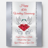 Plaque Photo Cadeaux personnalisés pour les 40 ans de Ruby (Devant)