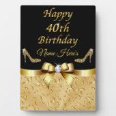 Plaque Photo Cadeaux personnalisés, quarante ans pour elle, (Devant)