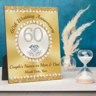 Plaque Photo Cadeaux pour couple pour 60e anniversaire de maria