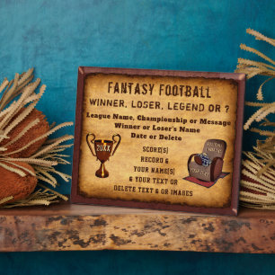 Plaque Photo Cadeaux pour les amateurs de football d'Imaginaire
