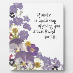 Plaque Photo Cadeaux pour une soeur