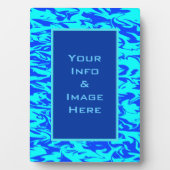 Plaque Photo Cadre Abstrait bleu (Devant)