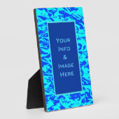 Plaque Photo Cadre Abstrait bleu (Côté)