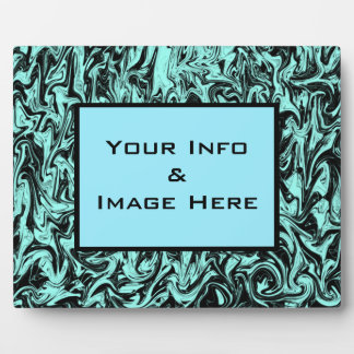 Plaque Photo Cadre Abstrait bleu