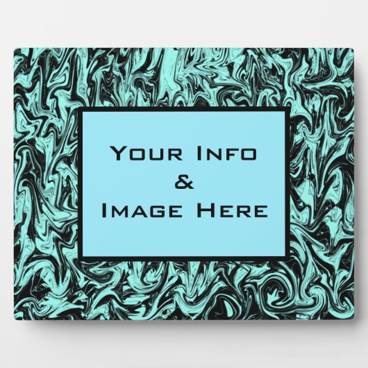 Plaque Photo Cadre Abstrait bleu (Devant)