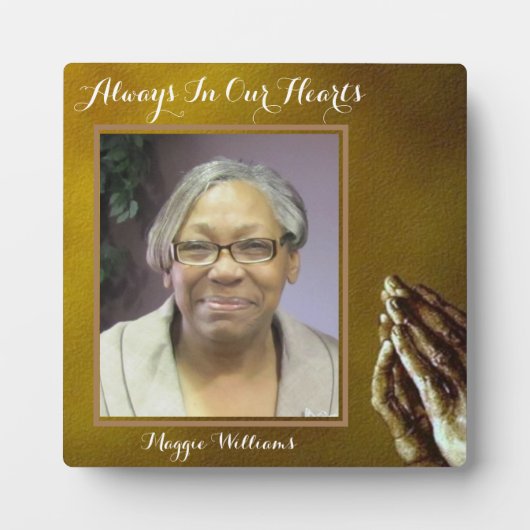 Plaque Photo Cadre commémoratif personnalisé (Devant)