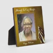 Plaque Photo Cadre commémoratif personnalisé (Recto)