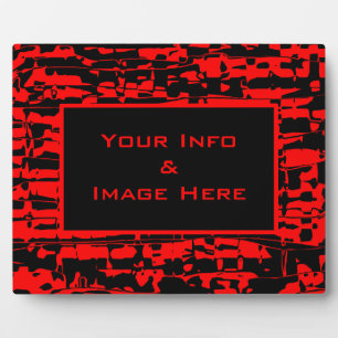 Plaque Photo Cadre de crack rouge