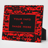 Plaque Photo Cadre de crack rouge (Côté)