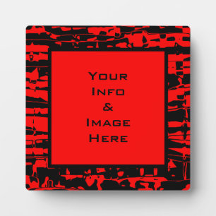 Plaque Photo Cadre de crack rouge
