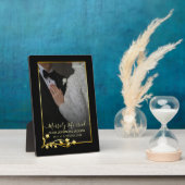 Plaque Photo Cadre de photo de mariage de Noël étoiles de nuit (Côté)