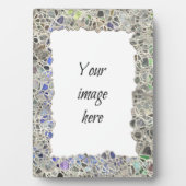 Plaque Photo Cadre en mosaïque bleue (Devant)