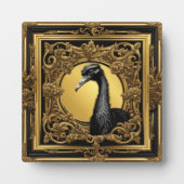 Plaque Photo Cadre ornemental en or d'autruche (Devant)