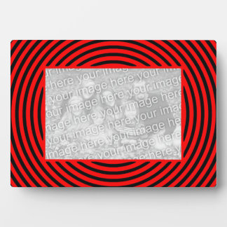Plaque Photo Cadre photo Cercles rouges et noirs tournoyants