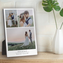 Cadre photo minimaliste 3 images Mariage
